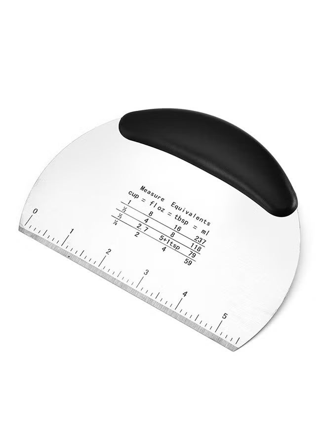 Kitchen Baking Tools Half Round Scraper Dough Bread Cutting Stainless Steel Scraper Household Baking Cutter And Scraper Assorted 12*14.5cm - Image 1